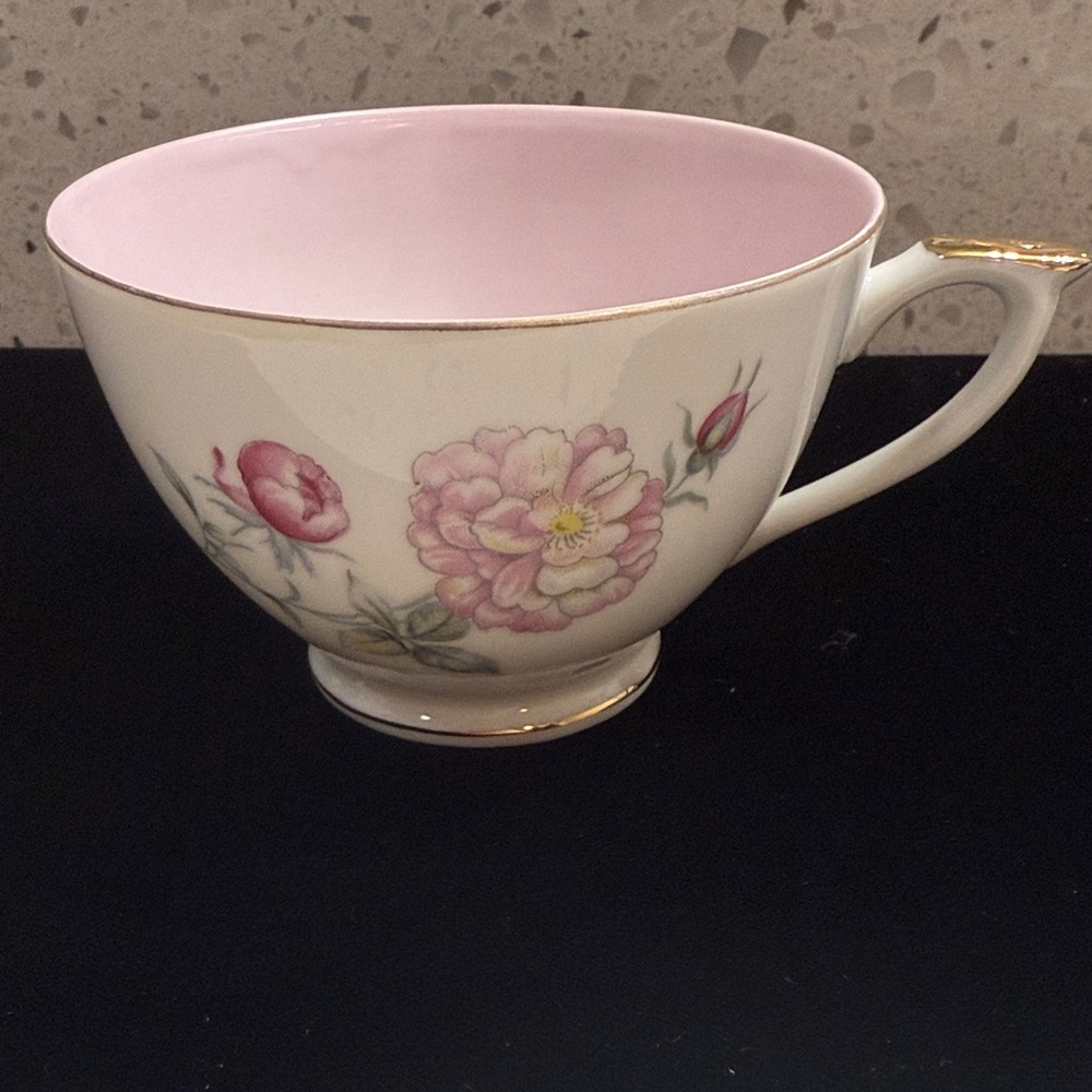 Lefton Spring Rose Floral Pink and White Teacup Japan VTG replacement CUP ONLY!